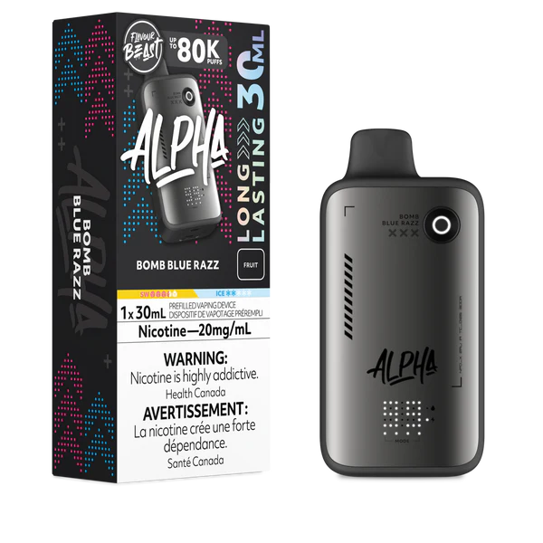 Flavour Beast Alpha 80k Bomb Blue Razz 20mg/30mL Disposable (Provincial)