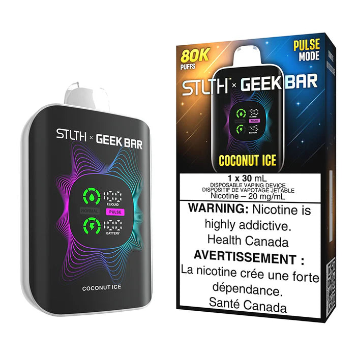 Stlth X Geek Bar 80k Coconut Ice Disposable 20mg/mL (Provincial)