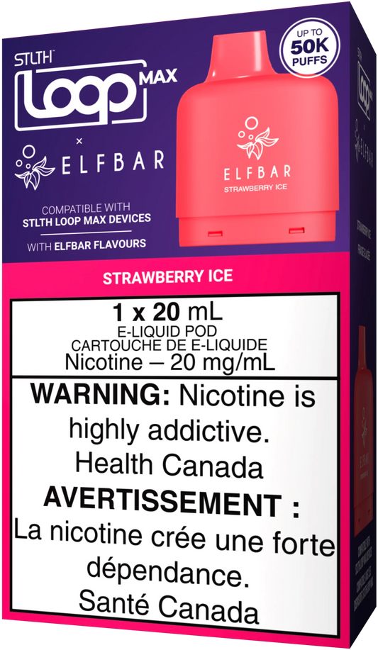 Stlth loop Max pod x Elfbar 50k Strawberry Ice 20mg/ml (Provincial)