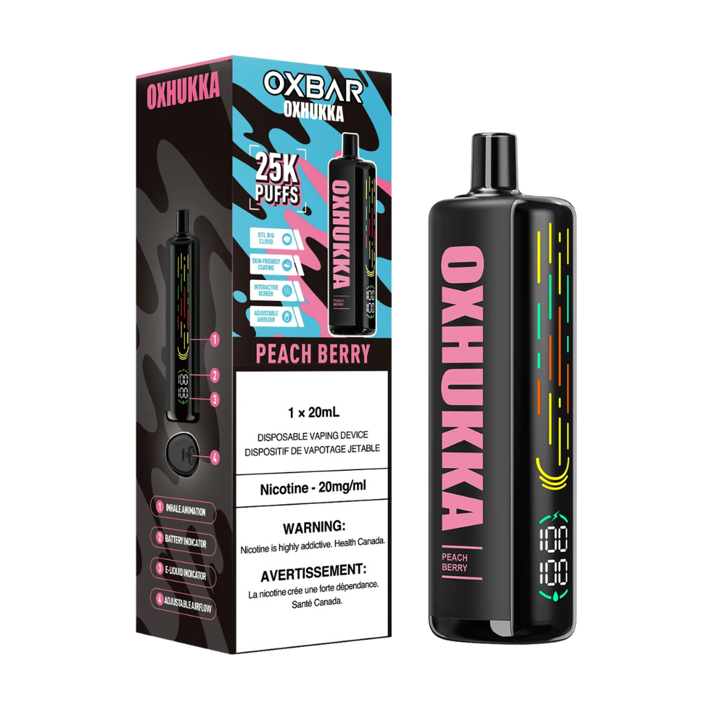 Oxbar OxHukka Peach Berry 20k
