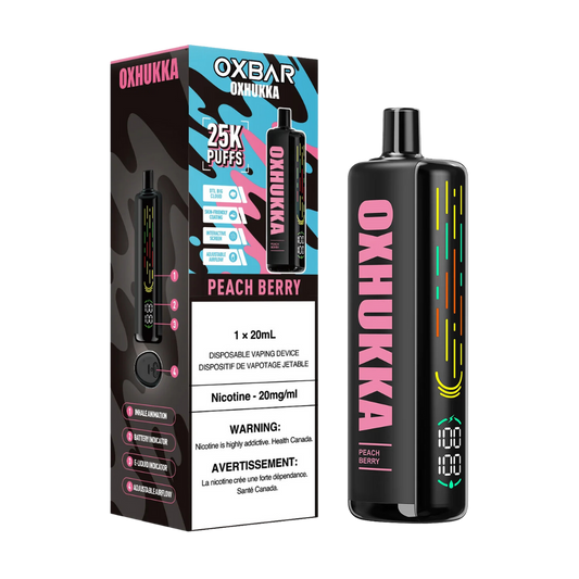 Oxbar OxHukka Peach Berry 20k