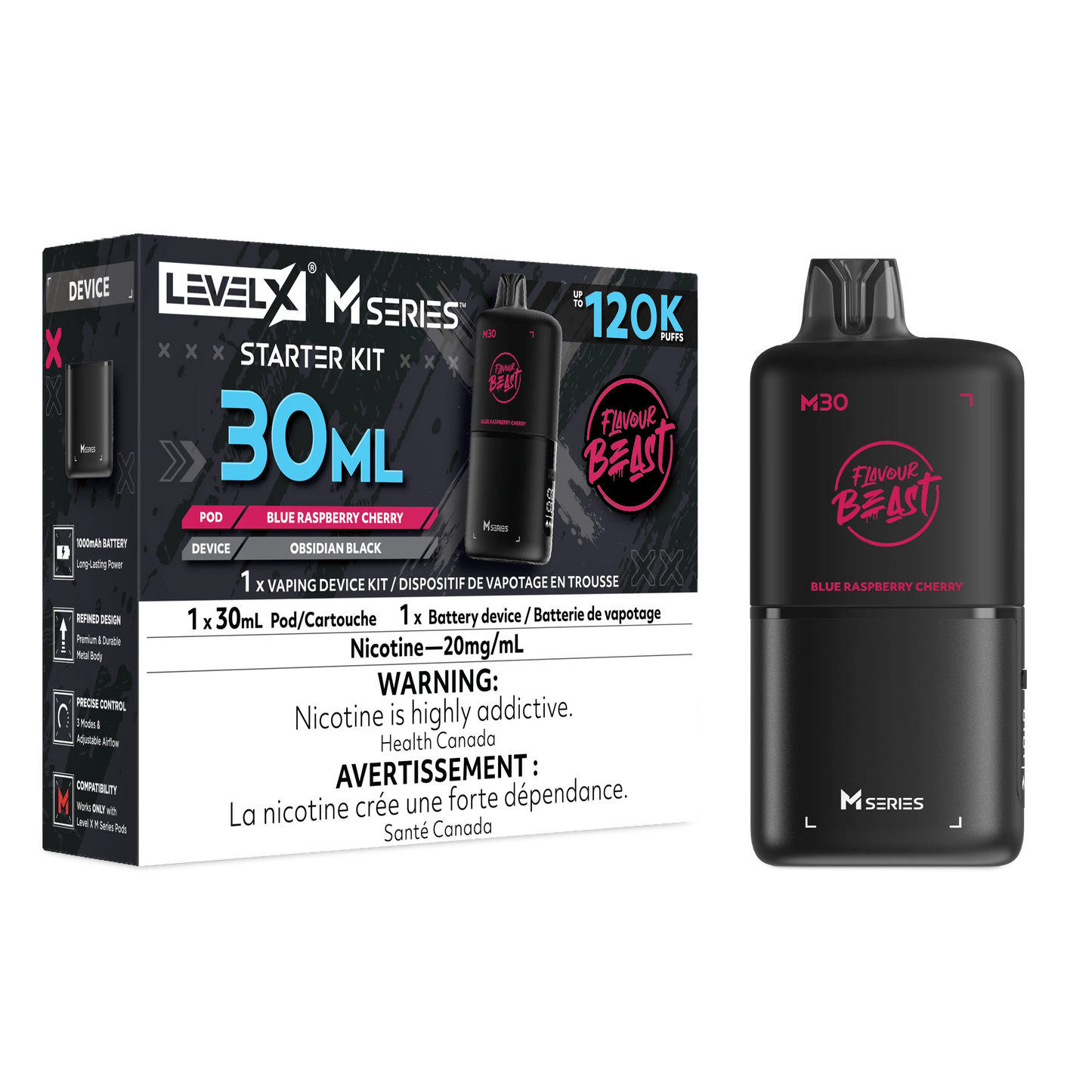 Level X M series Starter Kit - Trippin’ Triple berry 120k - 20 mg/30ml