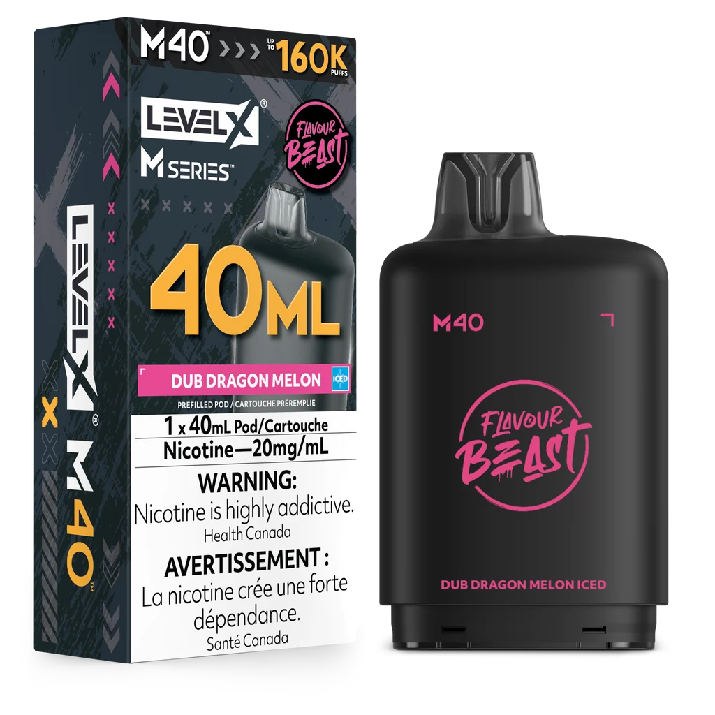 Flavour Beast Level X M series Pod Dub Dragon Melon Iced 160k - 20 mg/40ml(provincial)