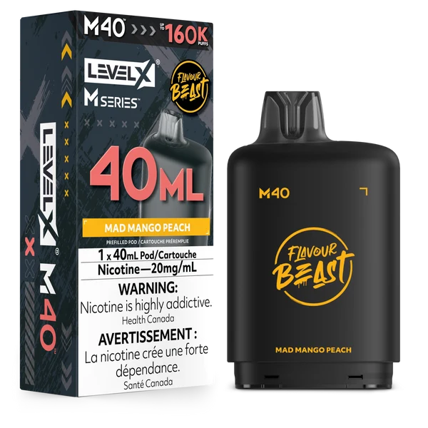 Flavour Beast Level X M series Pod Mad Mango Peach 160k 20 mg/40ml(provincial)