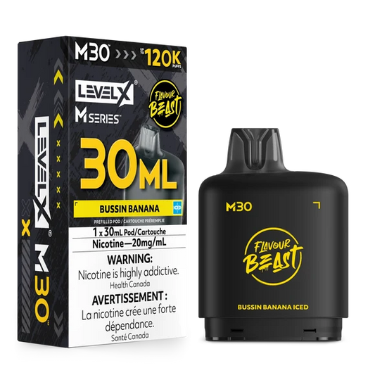 Flavour Beast Level X M series Starter Kit Bussin Banana Iced 120k 20mg/30ml(provincial)