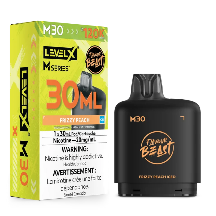 Flavour Beast Level X M series Starter Kit Frizzy Peach Iced 120k 20 mg/30ml(provincial)