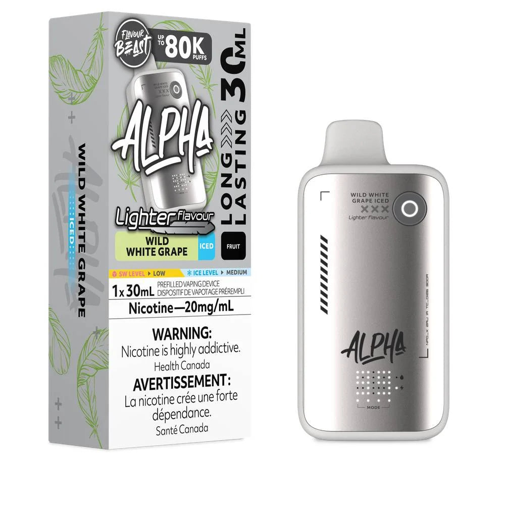 Flavour Beast Alpha Light 80k Wild White Grape Iced 20mg/30mL Disposable (Provincial)