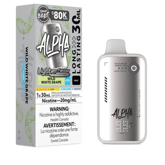 Flavour Beast Alpha Light 80k Wild White Grape Iced 20mg/30mL Disposable (Provincial)