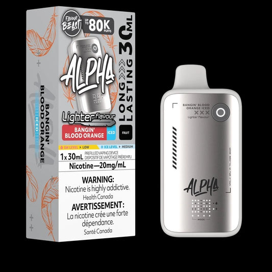 Flavour Beast Alpha Light 80k Bangin’ Blood Orange Iced 20mg/30mL Disposable (Provincial)
