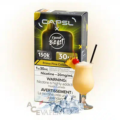 Capsl x Favour Beast 150k Primo Pina Colada Iced 20mg/30ml Disposable (Provincial)
