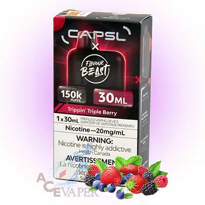 Capsl x Favour Beast 150k Trippin' Triple Berry 20mg/30ml Disposable (Provincial)