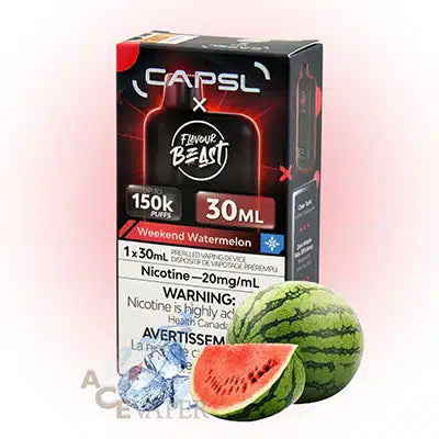 Capsl x Favour Beast 150k Weekend Watermelon Iced 20mg/30ml Disposable (Provincial)