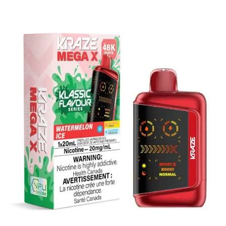 Kraze Mega X 48k Watermelon Ice 20mg/ml Disposable (Provincial)