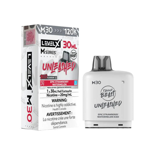 Flavour Beast Unleashed LevelX M Series pod 120k Epic Strawberry Watermelon Iced 20mg 30ml (Provincial)