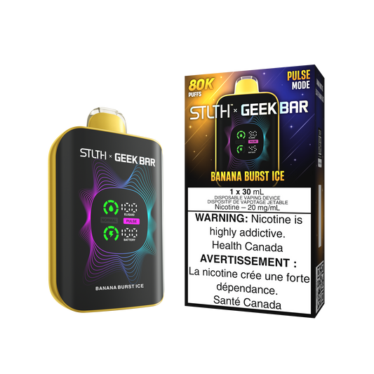Stlth X Geek Bar 80k Banana Burst Ice Disposable 20mg/mL (Provincial)