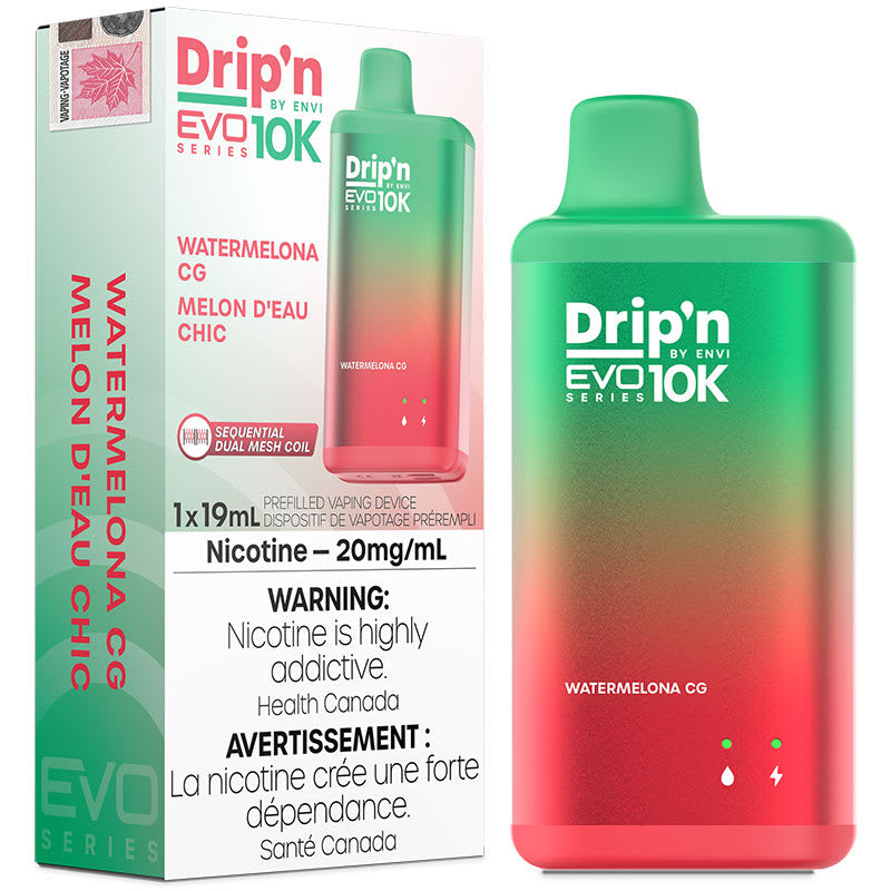 Drip’n EVO 10K Watermelon CG 20mg/mL disposable