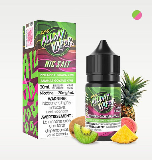 All day Vapor e- liquid Pineapple Guava Kiwi 20mg/mL 30mL