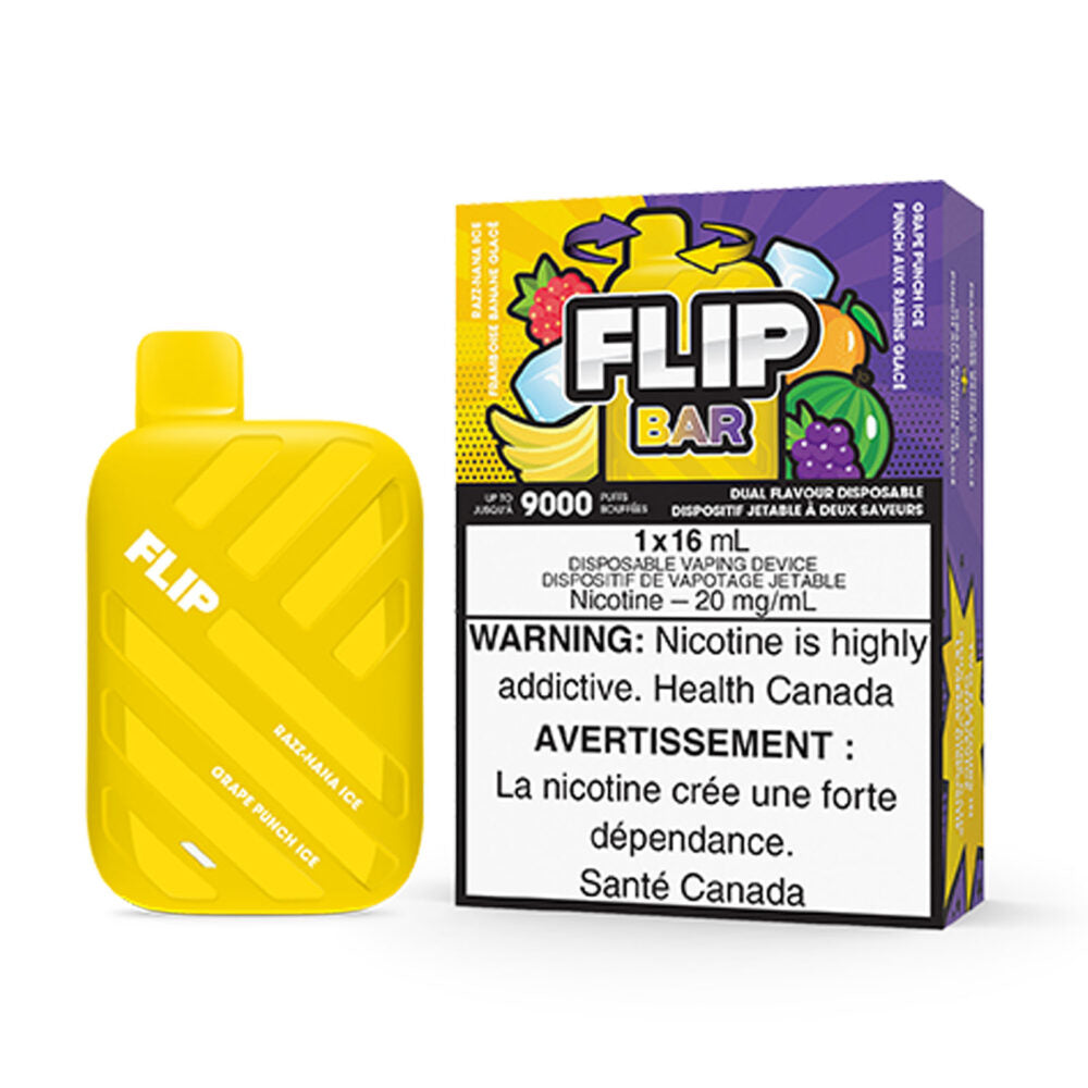 Flip Bar 9000 Razz Nana Ice + Grape Punch Ice 20mg/mL disposable