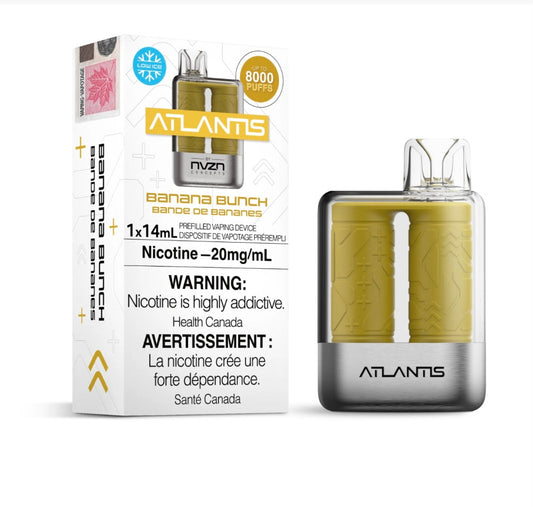 Atlantis By NZVN 8000 Banana Bunch 20mg/mL disposable
