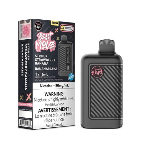Flavour Beast Mode 8K Str8 up Strawberry Banana Iced 20mg/mL