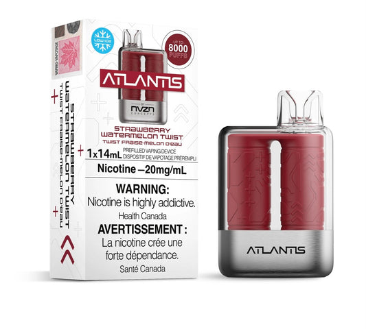 Atlantis By NZVN 8000 Strawberry watermelon twist 20mg/mL disposable