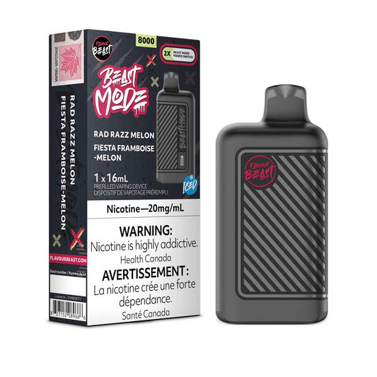 Flavour Beast Mode 8K Rad Razz Melon Iced 20mg/mL Disposable (provincial)