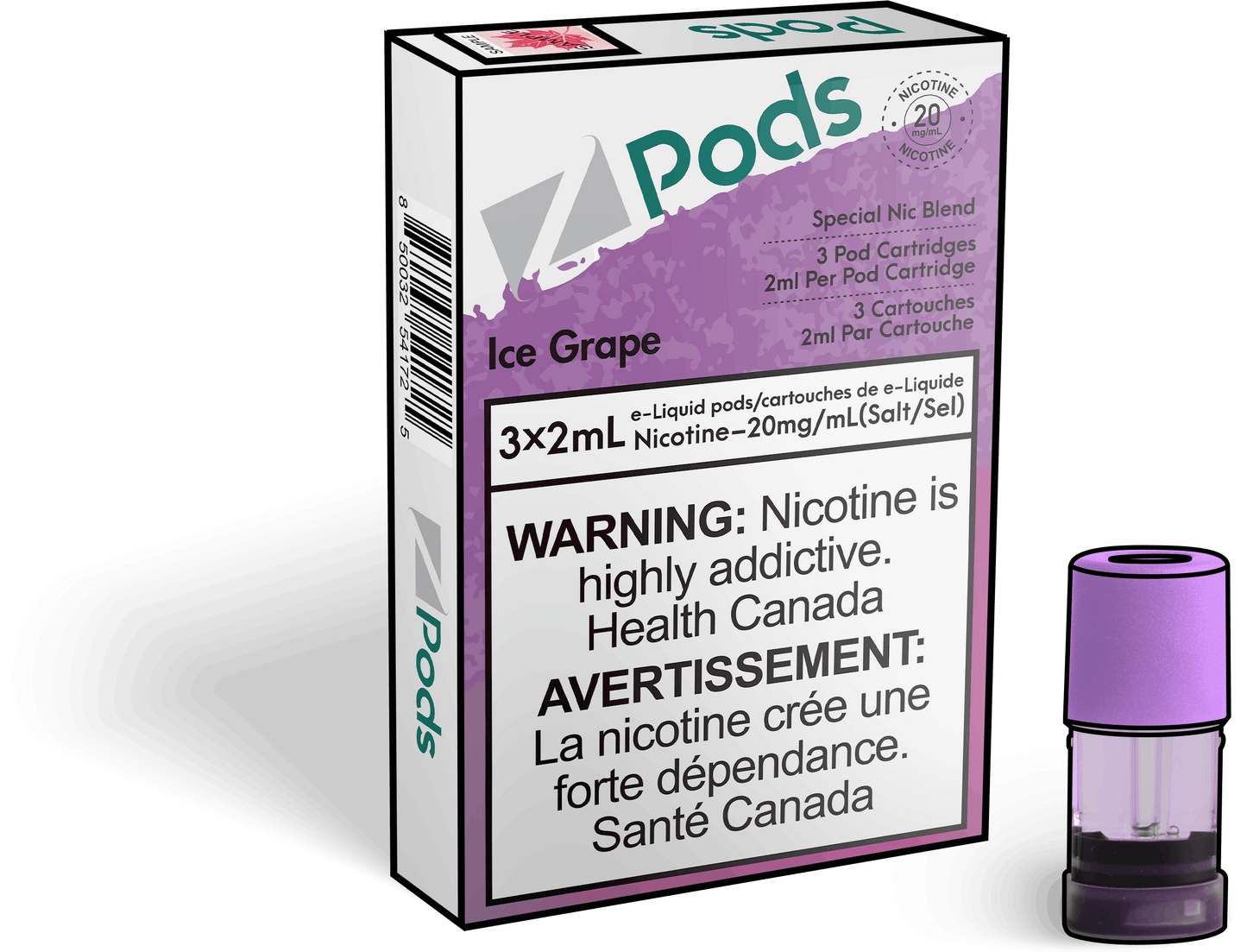 Zpods Ice Grape 20mg/mL