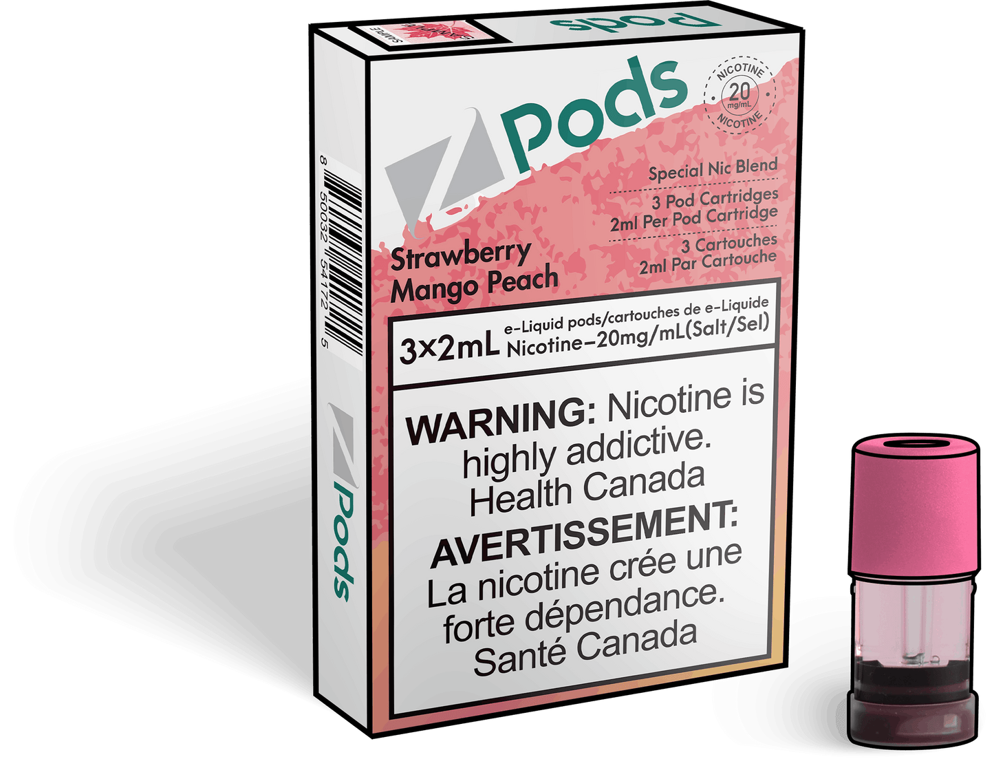 Zpods Strawberry mango peach 20mg/mL