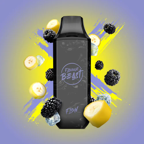 Flavour beast flow 4000 Blazin Banana Blackberry Ice 20mg/mL disposable (provincial)