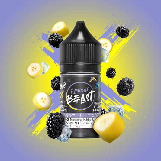 Flavour beast E-liquid Blazin Banana Blackberry Iced 10mg/ml 30ml