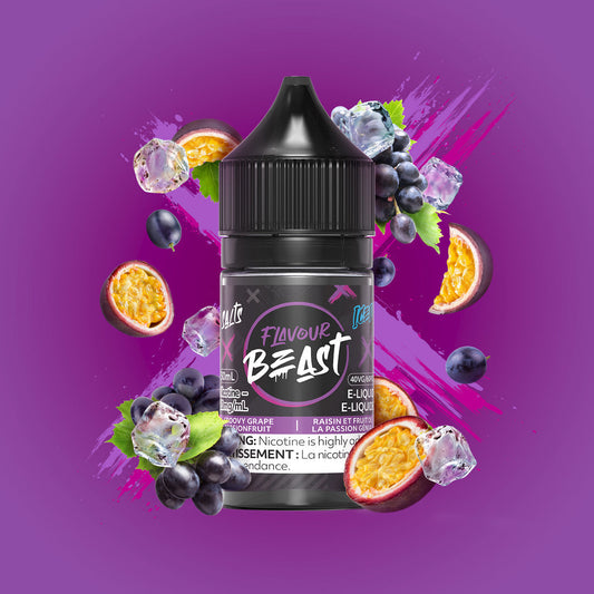 Flavour beast E-liquid Groovy Grape Passionfruit iced 10mg/ml 30ml (provincial)