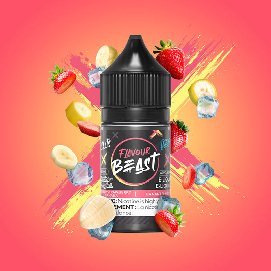 Flavour beast E-liquid Str8 Up Strawberry Banana iced 20mg/ml 30ml (Provincial)