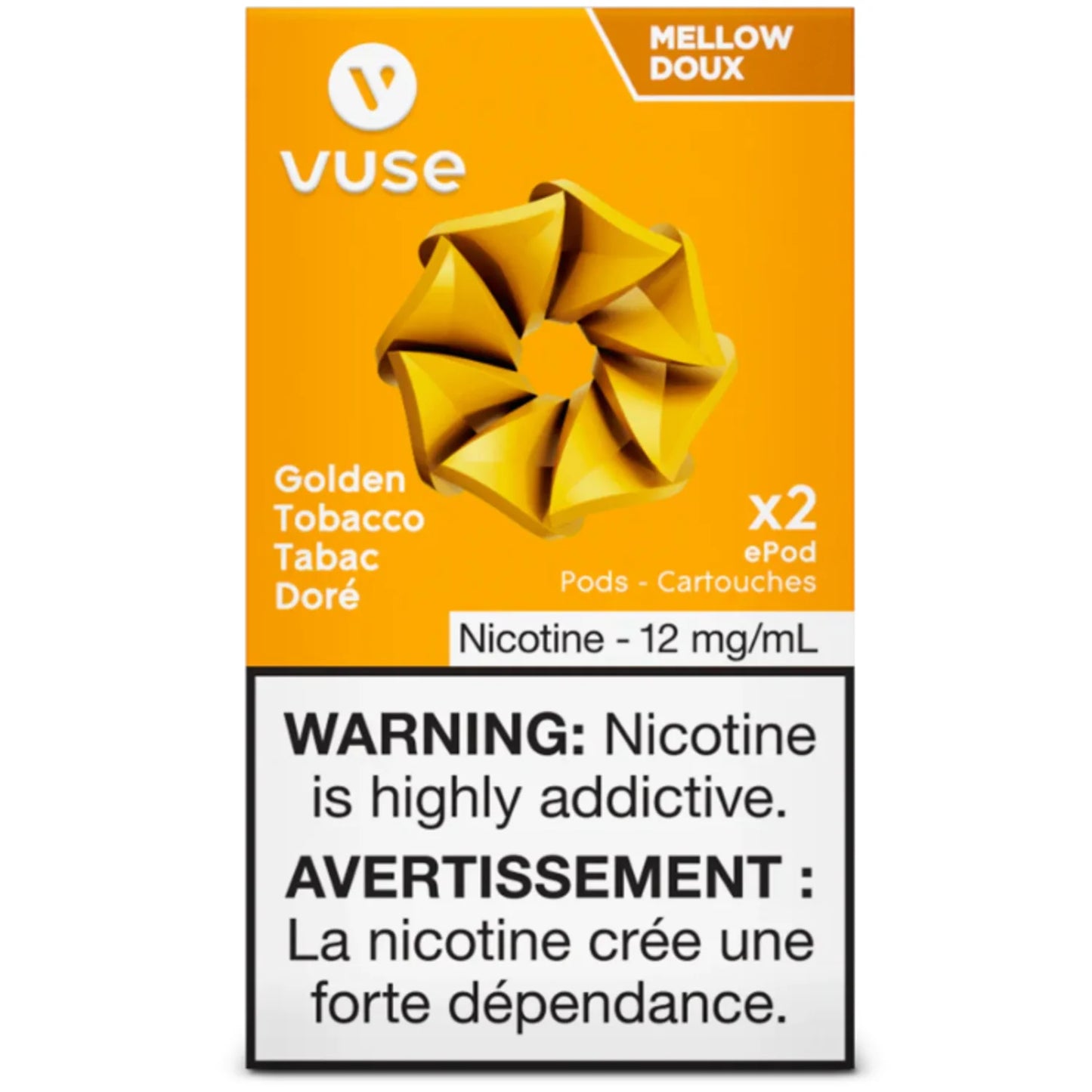 Vuse epod golden tobacco mellow 12mg/mL ×2 (old)