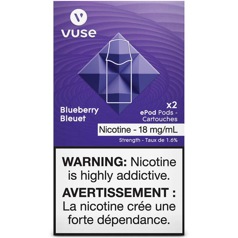 Vuse epod Blueberry 20mg/mL ×2 (New Provincial Tax)