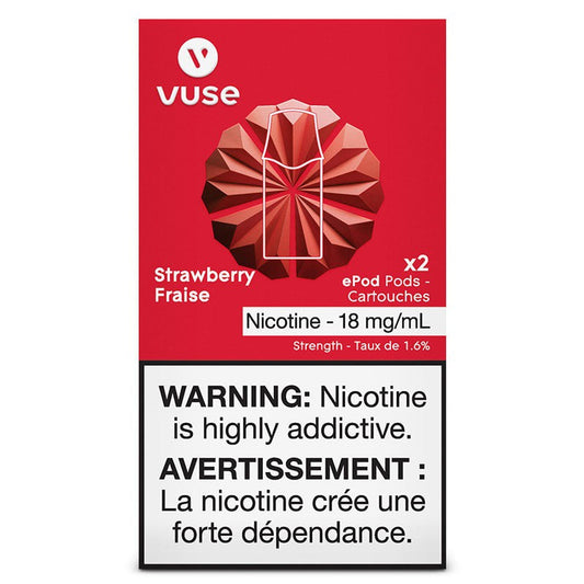 Vuse epod Strawberry 20mg/mL ×2 (New Provincial Tax)