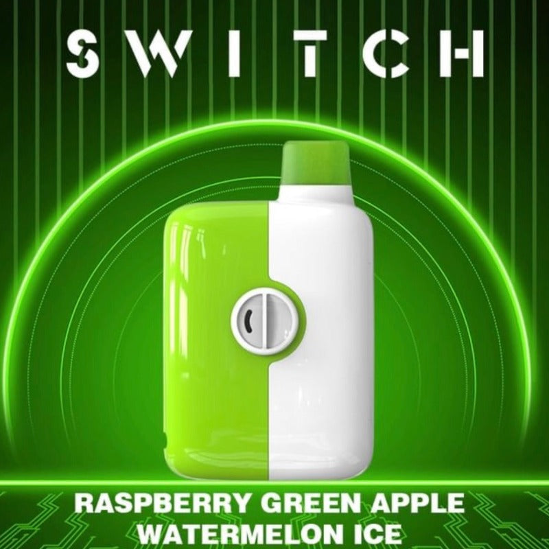 Mr Fog switch 5500 Green Apple Raspberry Watermelon Ice 20mg/mL disposable