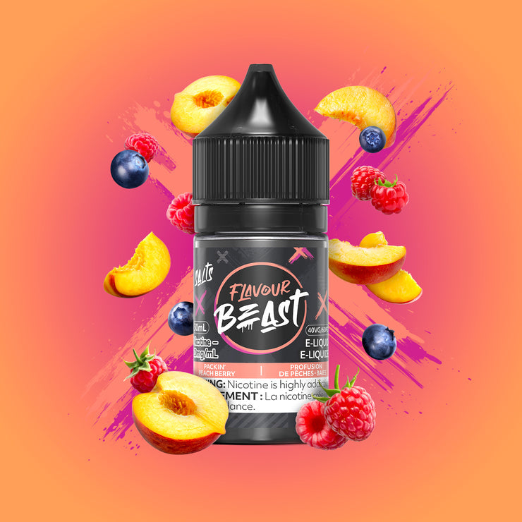 Flavour Beast E-liquid Packin’ Peach Berry 20mg/mL 30mL (Provincial)