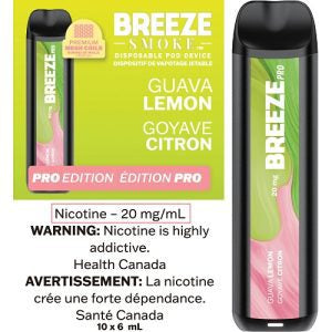 Breeze Pro Synthetic 50 2000 Guava Lemon 20mg/mL disposable