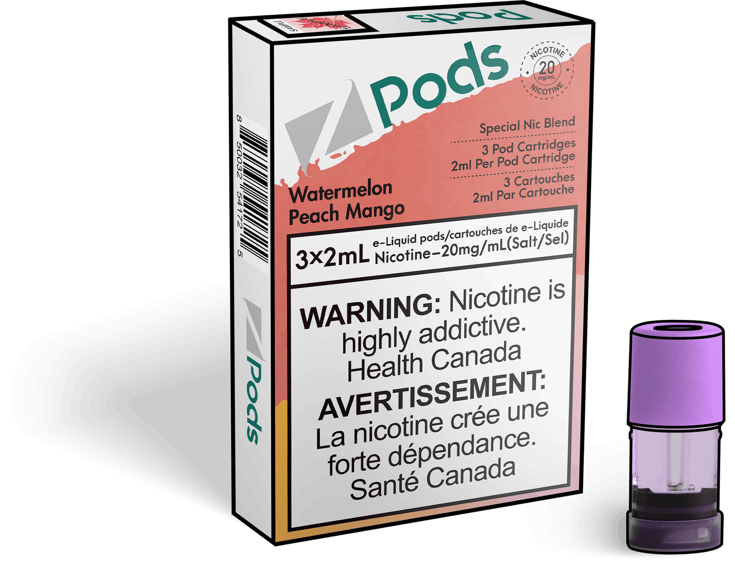 Zpods Watermelon Peach Mango 20mg/mL