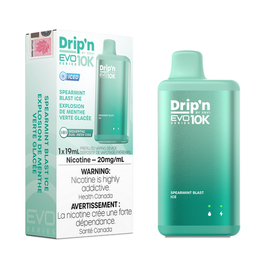 Drip’n EVO 10K Spearmint Blast Ice 20mg/mL disposable