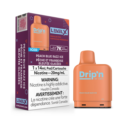 Drip’n LevelX Pod Peach Blue Razz Ice 20mg/mL