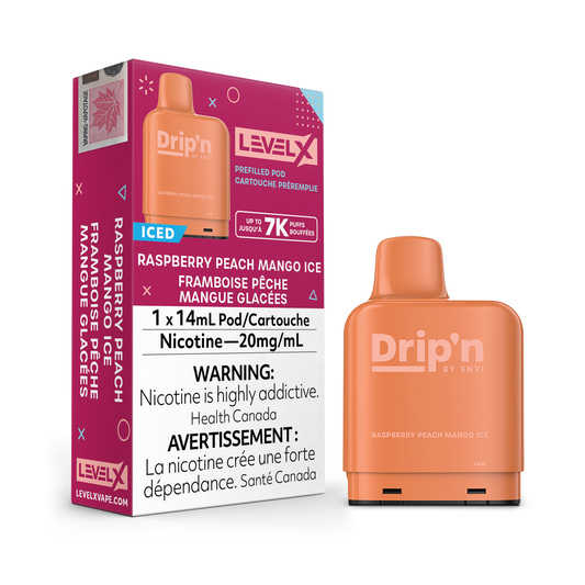 Drip’n LevelX Pod Raspberry Peach Mango Ice 20mg/ml 14ml