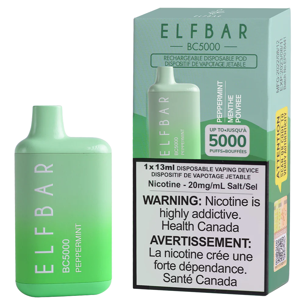 Elf bar BC5000 Peppermint 20mg/mL disposable