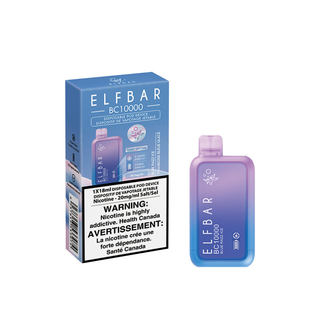 Elf bar BC10000 Blue Razz Ice 20mg/mL disposable (provincial)