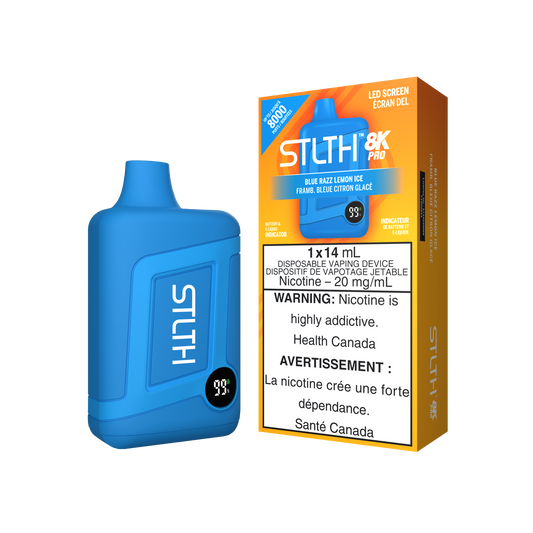 Stlth 8kPro Blue Razz Lemon Ice 20mg/mL disposable (Provincial)