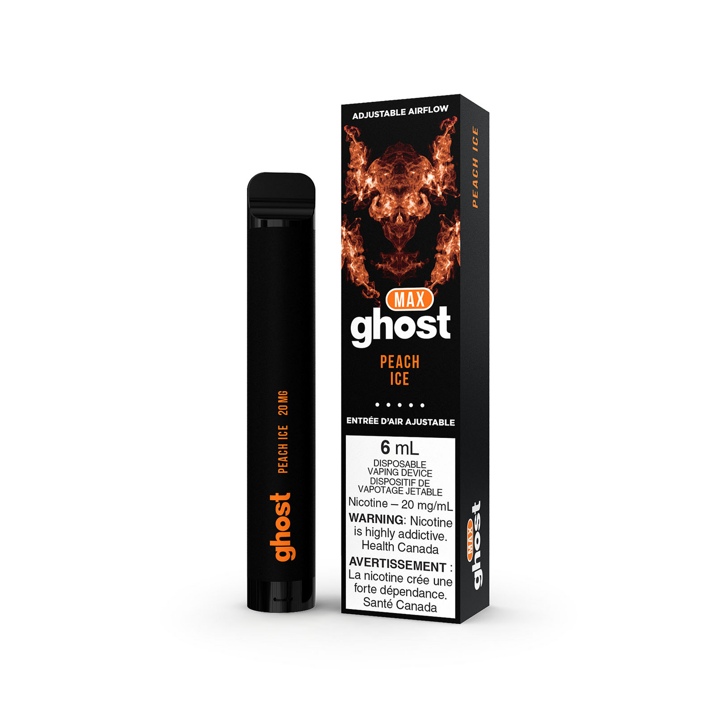 Ghost max Peach Ice 20mg/mL disposable