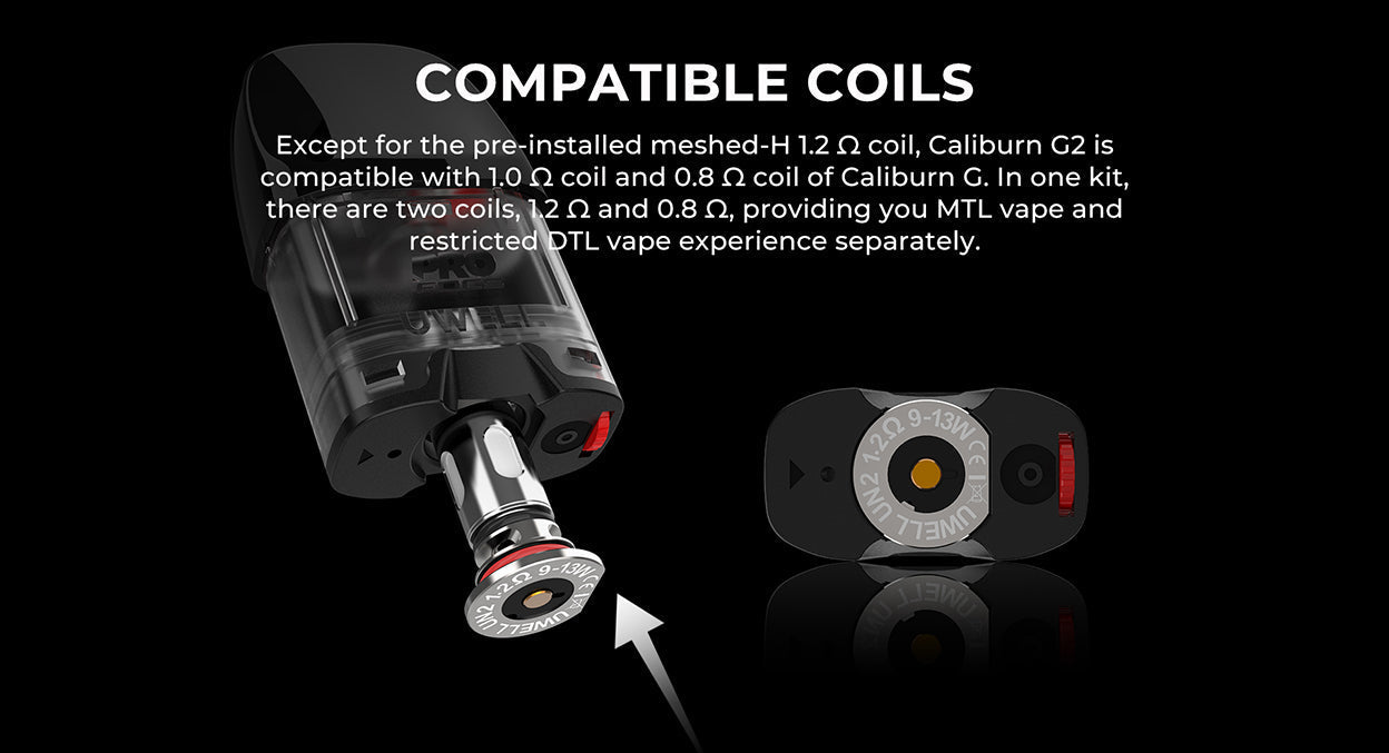 Caliburn G2 Replacement pods 0.8Ω 2 pack