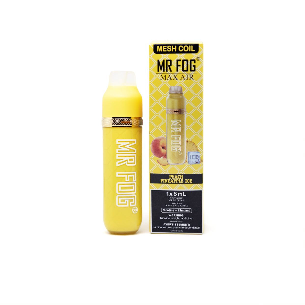 Mr fog max air 2500 peach pineapple ice 20mg/mL disposable