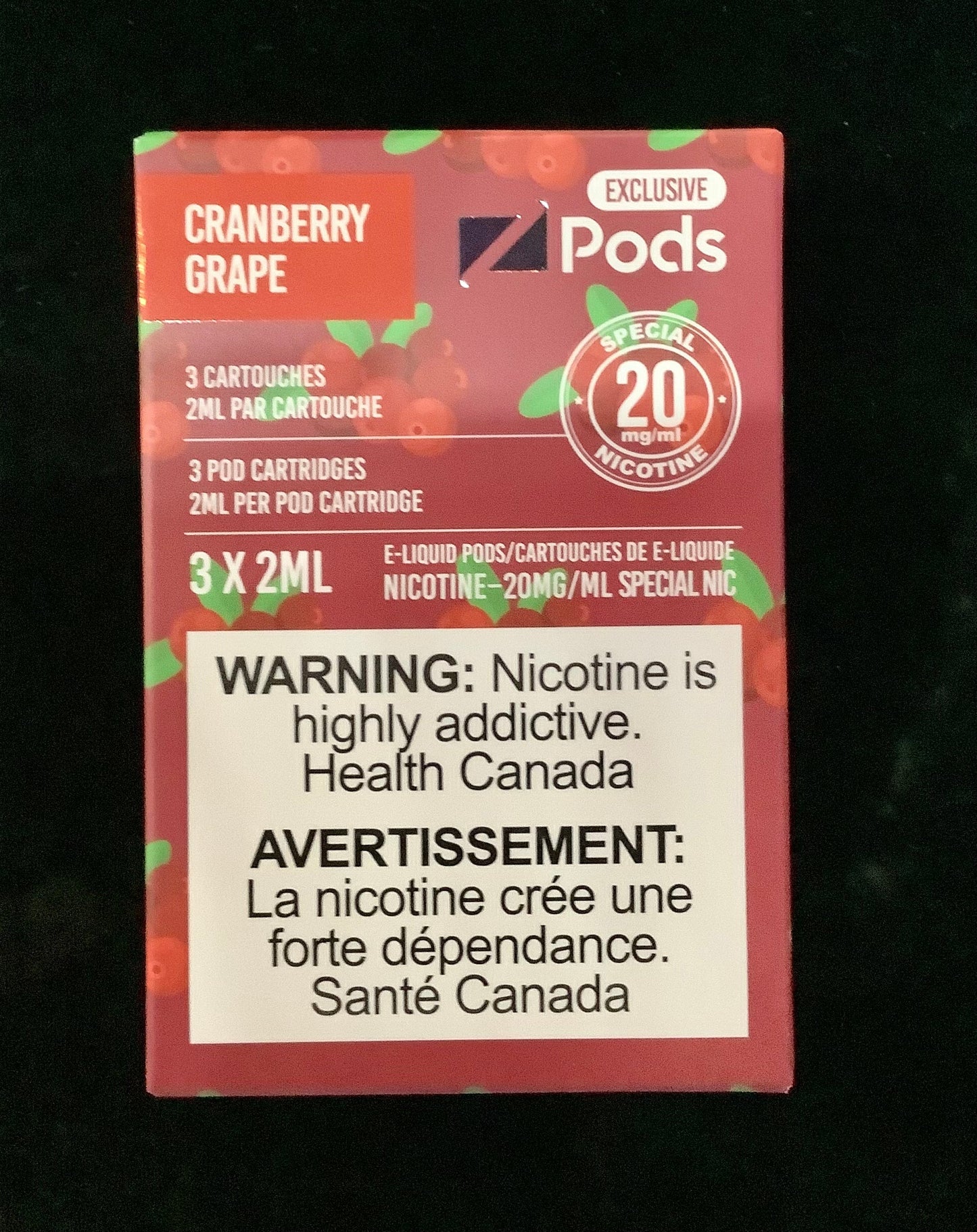 Zpods Cranberry grape 20mg/mL