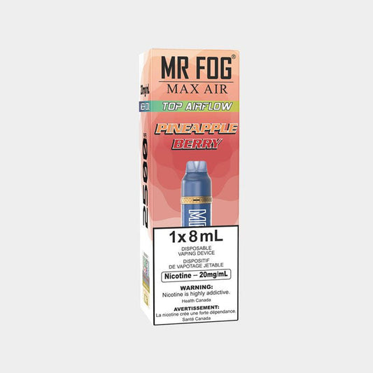 Mr fog max air 2500 pineapple berry 20mg/mL disposable